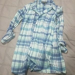 Plaid button down shirt